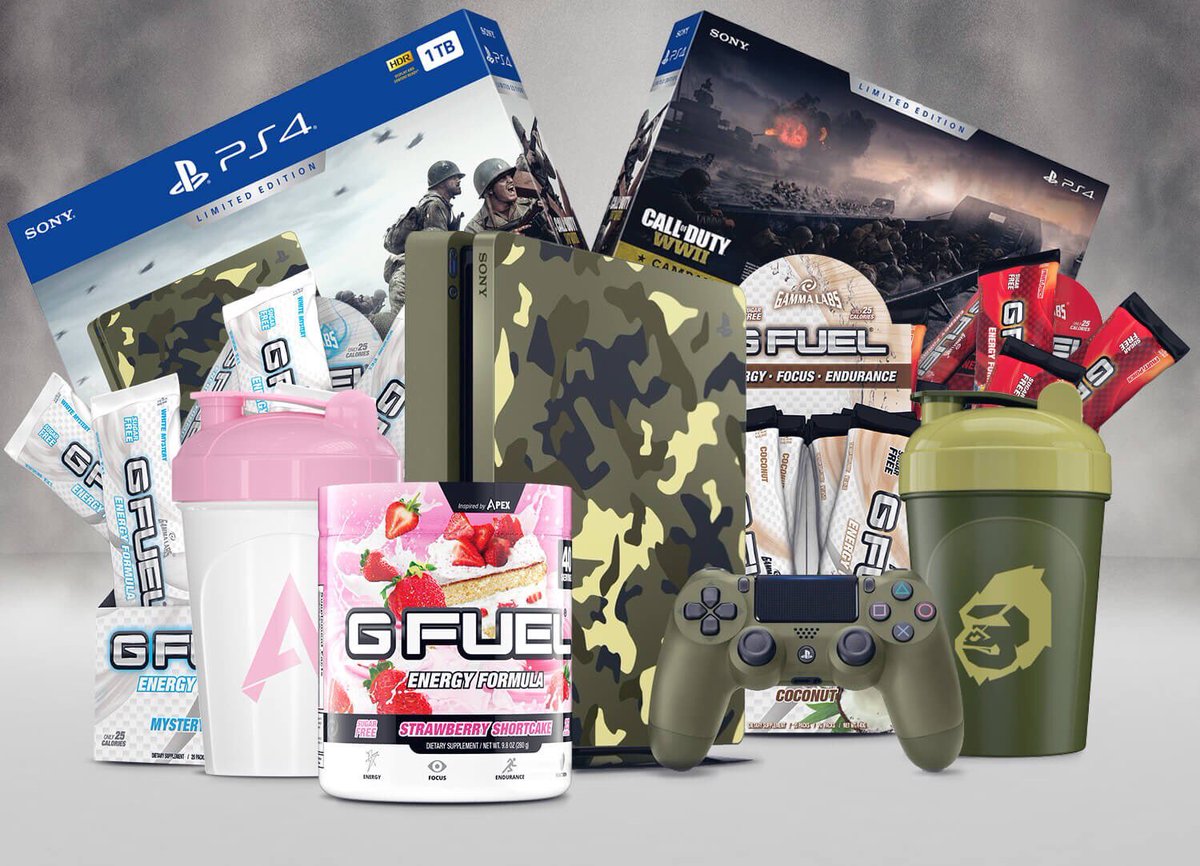 GFuelEnergy's tweet image. A #CODWWII x #GFUEL Giveaway you say?! You're darn right! Enter below &amp;amp; may lady luck be on your side!

bit.ly/2y2dq8D 🎮