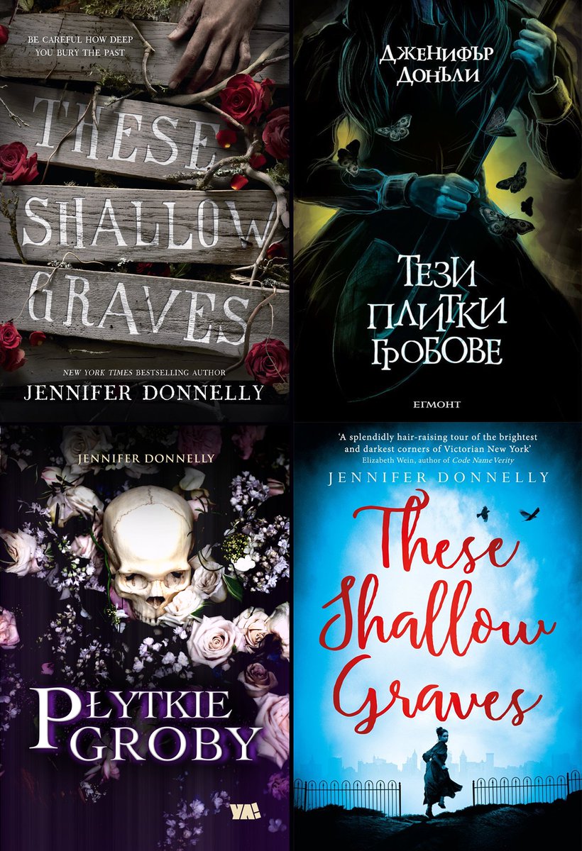 JenWritesBooks's tweet photo. 💖these Halloweeny #TheseShallowGraves covers from (clockwise fr top left) @DelacortePress, @EgmontBulgaria, @HotKeyBooks, @wydawnictwo_wab! https://t.co/naYldWH9jv