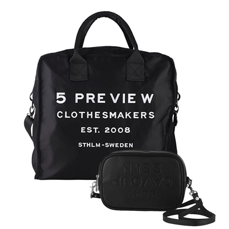 5preview's tweet photo. The JACK Weekend Bag and the CITRINE Crossbody bag are finally back in stock. Get yours here https://t.co/ixRMdlyCmE #5preview https://t.co/p4Rvub4eU0