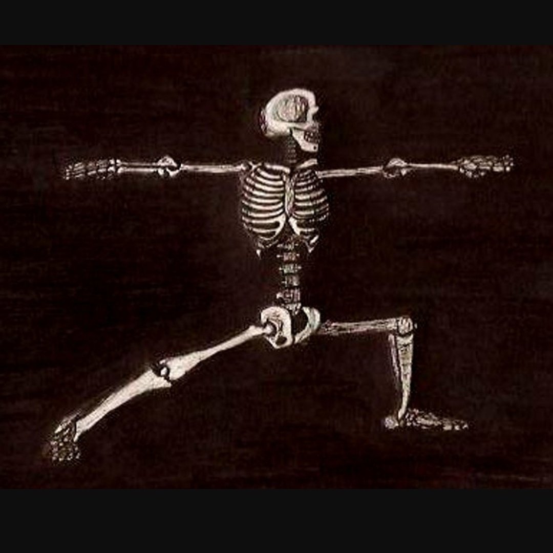 Get down to #Pontcannadojo tonight for some Halloween hot yoga! 7.30pm.  Skeleton costumes optional! #yoga #hotyoga #pontcanna #cardiff