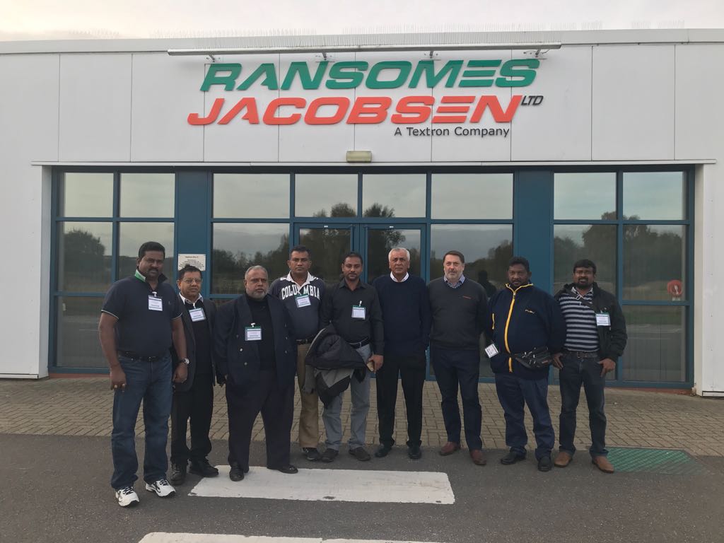 skottf's tweet photo. Sports pitch curators from Sri Lanka visit Ransomes Jacobsen Ltd in Ipswich https://t.co/nviMZEX0hk