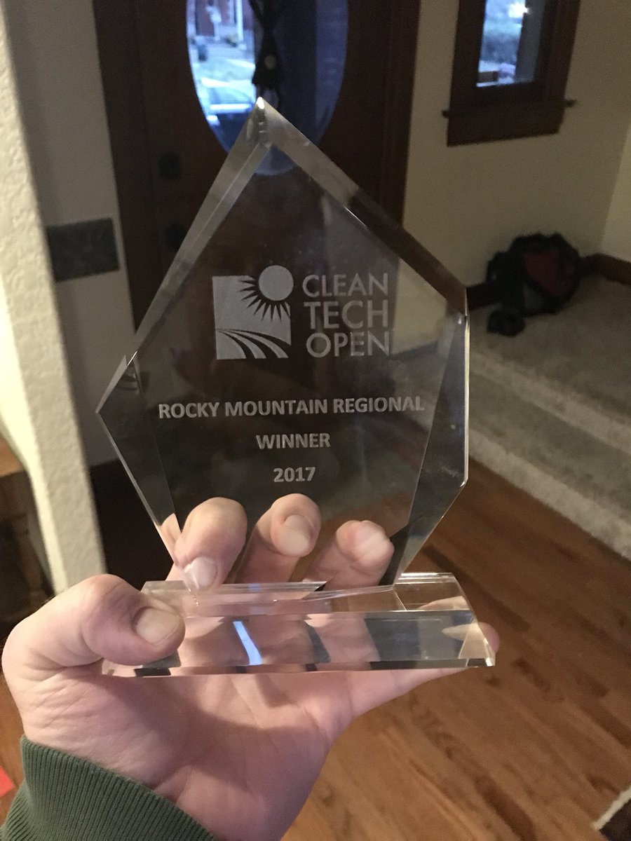RenewWestLLC's tweet image. So this happened last week.

Off to LA in January for the global @cleantechopen competition!

Thank you to @CleantechopenRM for the award.