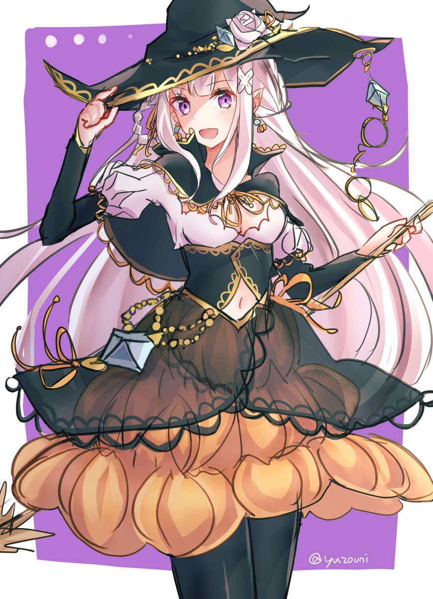 エミリア(リゼロ) 「去年の魔女リアたん再掲～ 」|ゆぞうにのイラスト