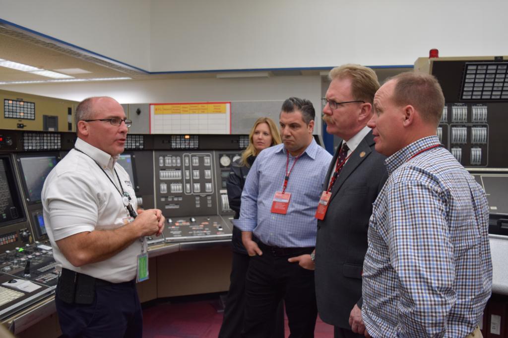 Perry_Plant's tweet photo. Ohio Reps. Nicholas Celebrezze and @Rep_Rogers60  visited Perry's Control Room on a tour with FirstEnergy personnel yesterday https://t.co/dXfcXRdifp
