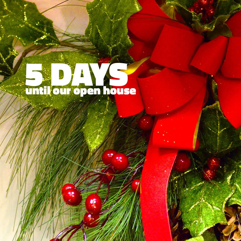 Only 5 days left until our open house. Discounts on decor, tasty treats, door prizes and more! Don't miss it Nov 5, noon to 4pm #kwawesome