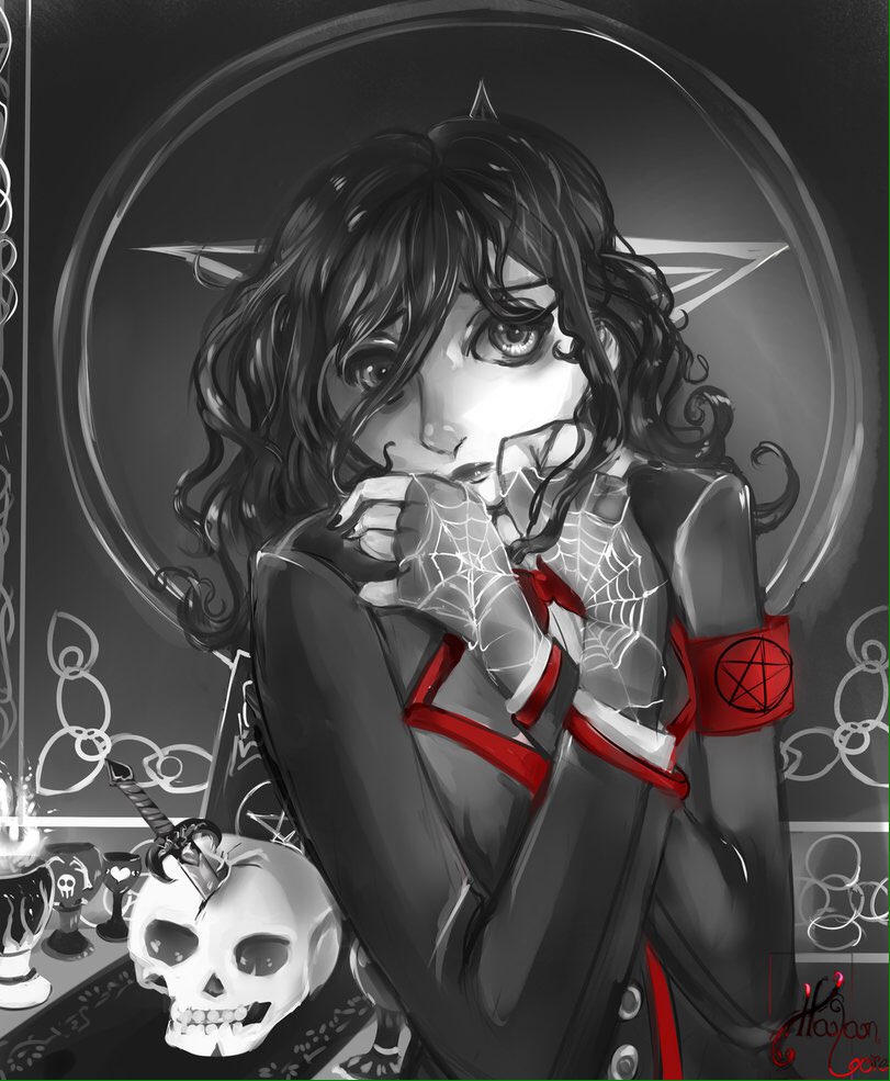 -you had been summoned by a young magic user on the night of halloween as you seen her trembling before you clutching her spell--

#OpenRP