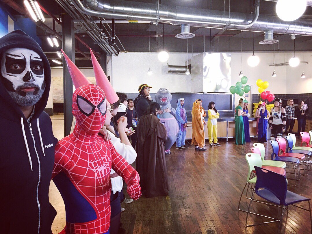 UWVelocity's tweet photo. Congrats to @AlchemyNano and @BridesMadeCA for winning the @Communitech #Halloween  costume contest! 🕸 https://t.co/BHXOaKWRCH