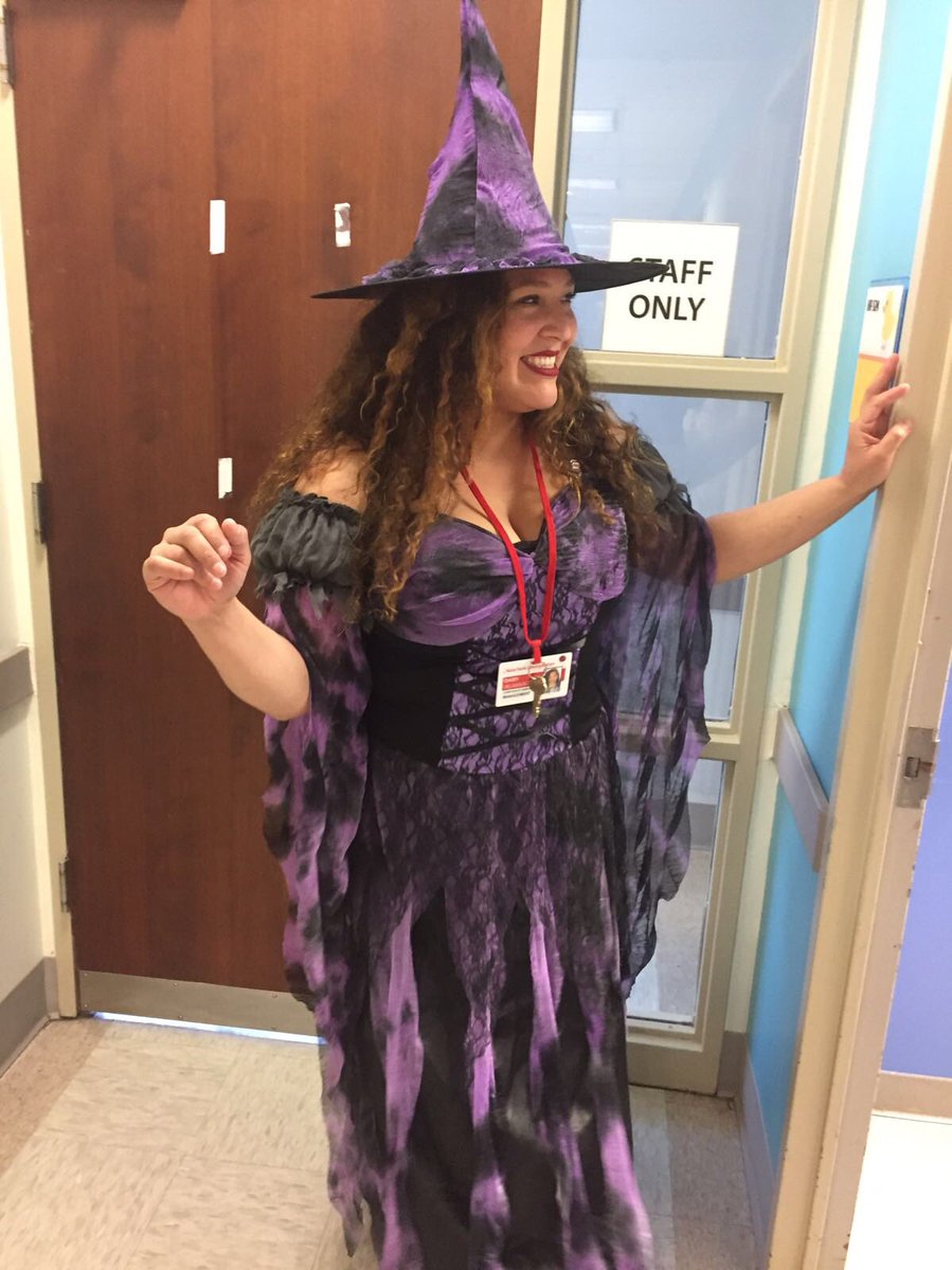 GoviaLester's tweet photo. Supervisor turned Good Witch Daisy of the HT-5 Pediatric Practice.  This Good Witch took the kids on a happy magical journey. https://t.co/YW1SRxalwg