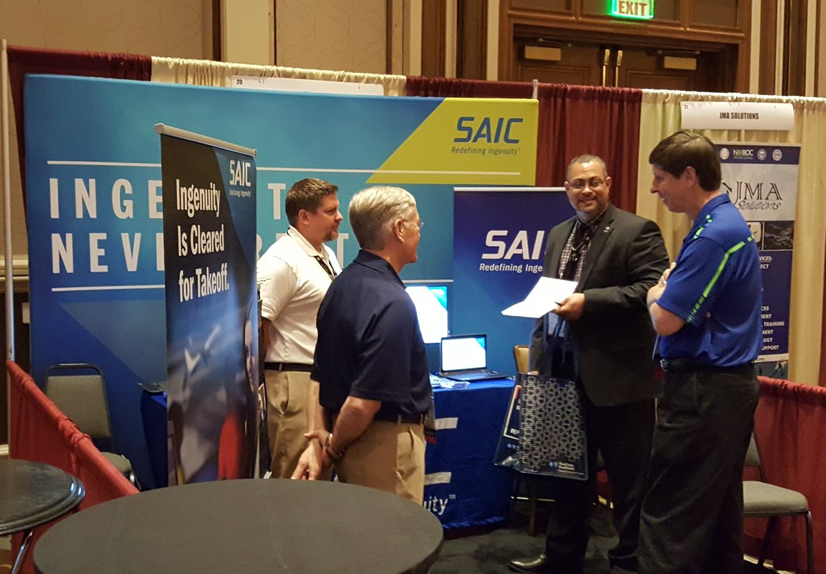 raverja1's tweet photo. .@SAICinc proud to be a Silver Sponsor of the #Faama2017 Gathering of Eagles. Come by to see how we are redefining ingenuity in #training! https://t.co/P8qiKjQij4