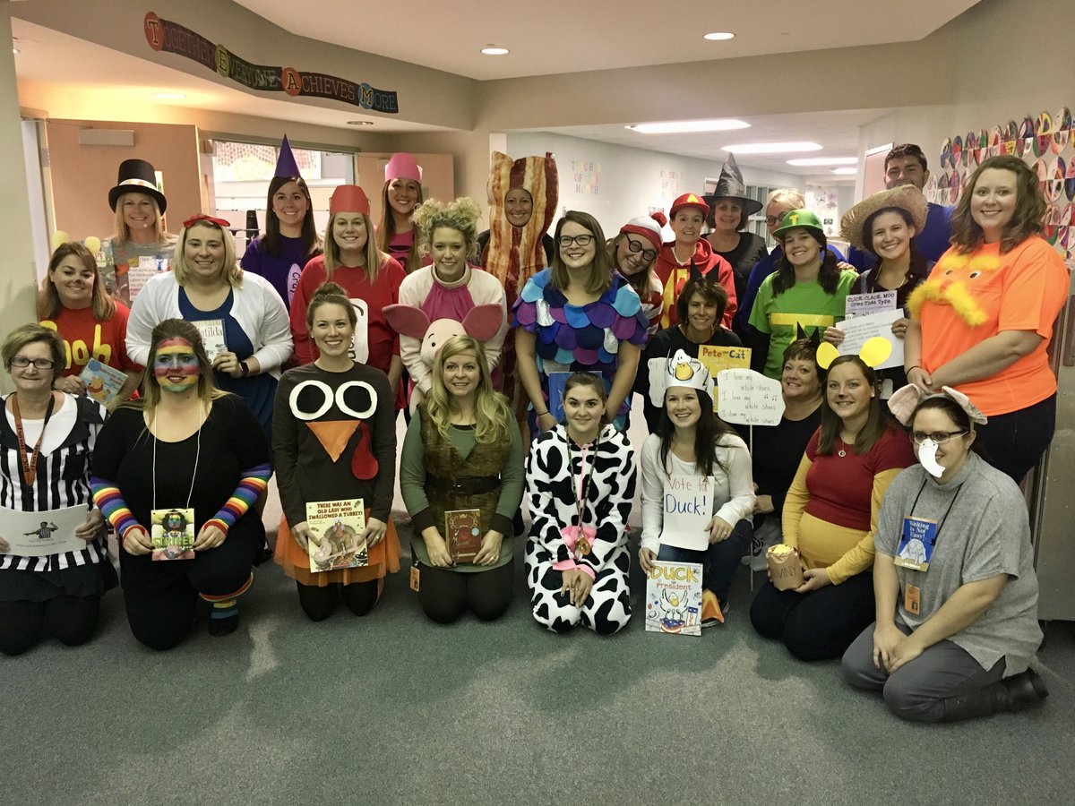 Hornet Park's staff dressed up as storybook characters for Halloween!