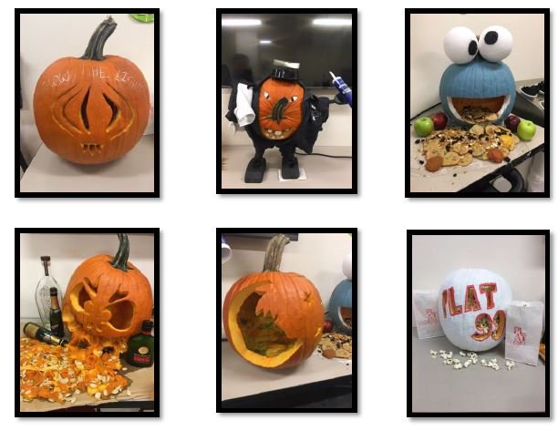 the_alexander's tweet photo. We had a great time judging our annual Pumpkin Carving Contest! The winning department ---- MARKET TABLE!!! https://t.co/5nPeiX1LEI