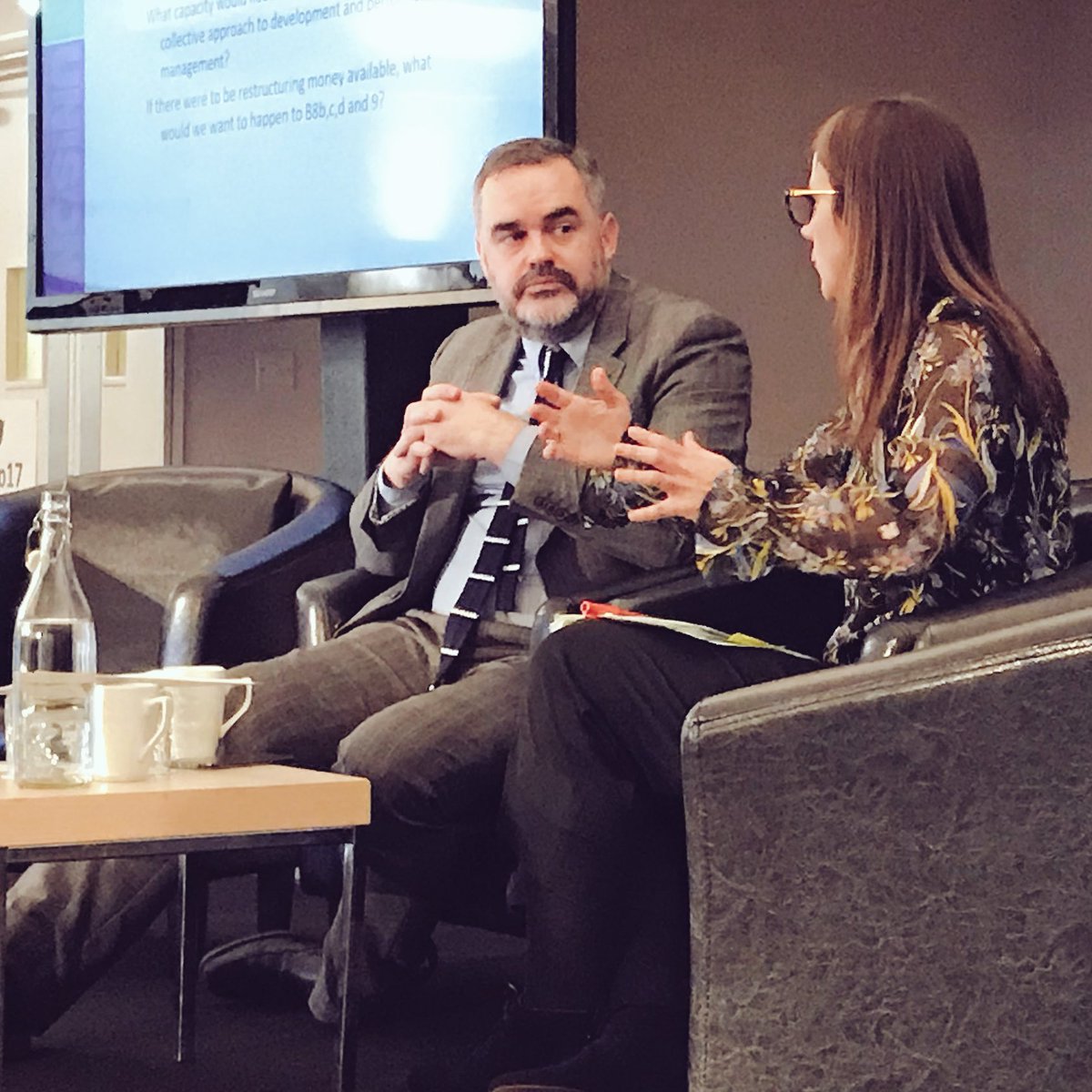 FDA_union's tweet photo. MiP’s @Jon_Restell &amp; Sara Gorton of @unisontweets make the case for fair NHS pay - with no cherry-picking - at packed #MiP17 summit https://t.co/loHJczIzy7