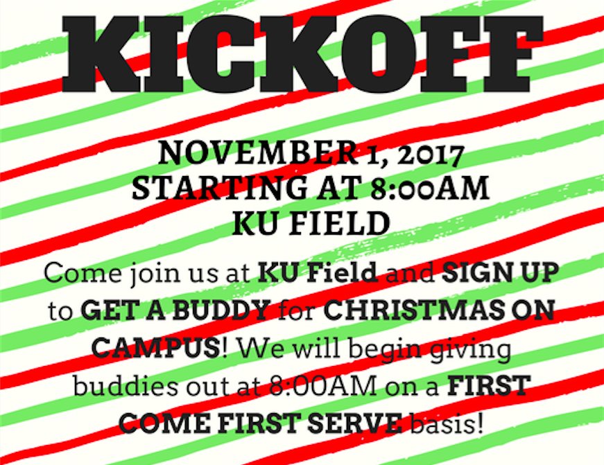 COCUD's tweet photo. Kickoff is TOMORROW! Fun Fact: You need your student ID in order to get a buddy! 🎅 https://t.co/e8hGZUB9bJ