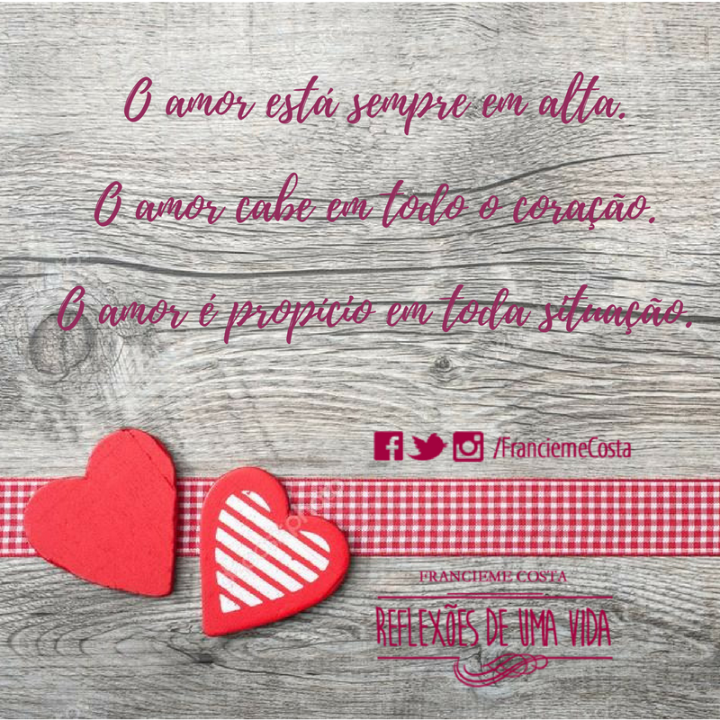 E com o coração cheio de amor, chegamos ao final de Outubro.
#ReflexõesdeumaVida #FranciemeCosta #SermaisqueTer #VivendoAprendendoValorizand