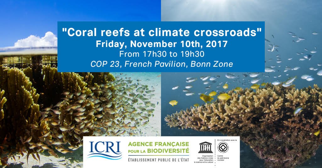ICRI Secretariat (@icri_coral_reef) on Twitter photo ICRI with <a href="/AFBiodiversite/">Agence Française Biodiversité</a> will organise a side event at the #COP23:
<a href="/COP23/">COP23</a> <a href="/UNFCCC/">UN Climate Change</a> ICRI with <a href="/AFBiodiversite/">Agence Française Biodiversité</a> will organise a side event at the #COP23:
<a href="/COP23/">COP23</a> <a href="/UNFCCC/">UN Climate Change</a>