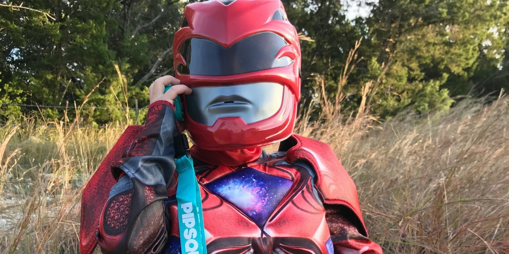 Even Power Rangers like to chat with grandma!  Happy Halloween from our PIPSQUEAK to yours! #YipYap #PIPSQUEAK #HappyHalloween2017