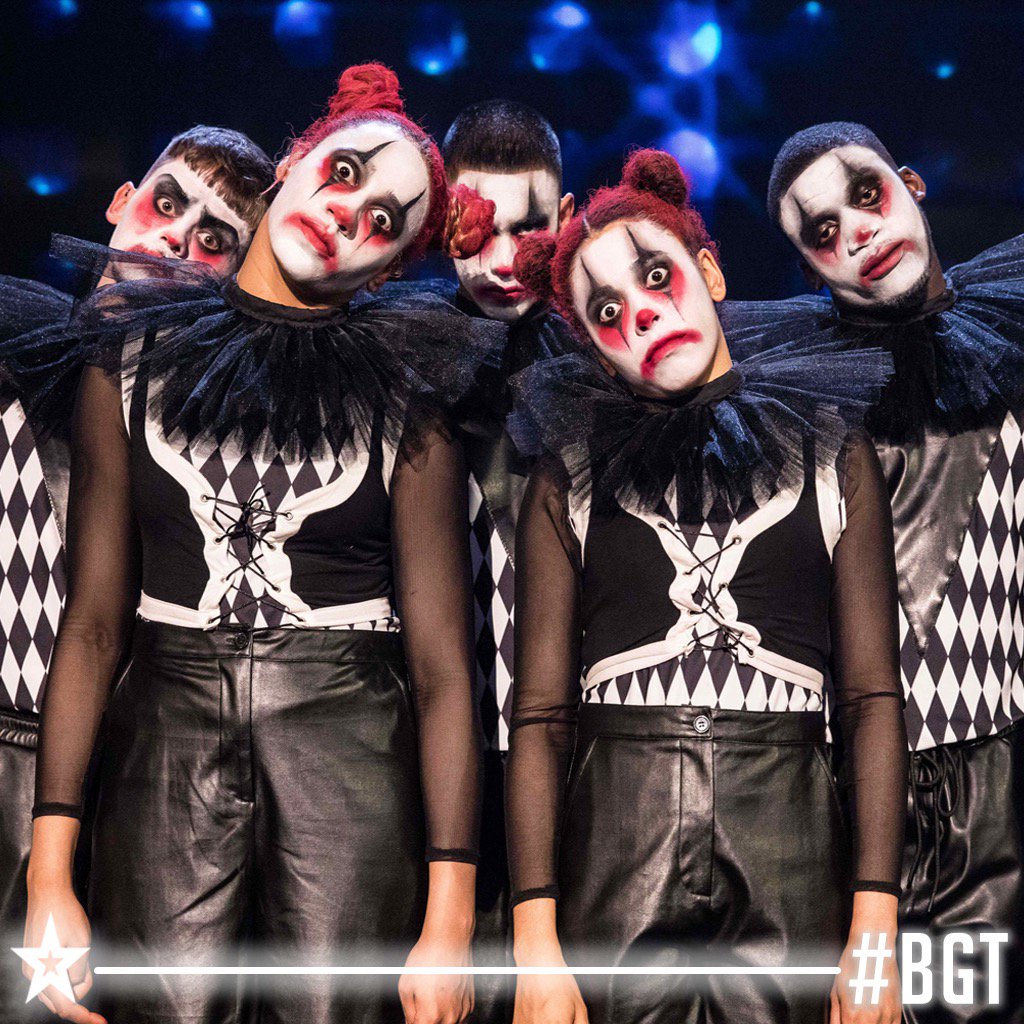 BGT's tweet photo. TNG Characters are #Halloween inspo 🤡🤡🤡 #SquadGhouls 🤡 #BGT https://t.co/VMr1zROhsW