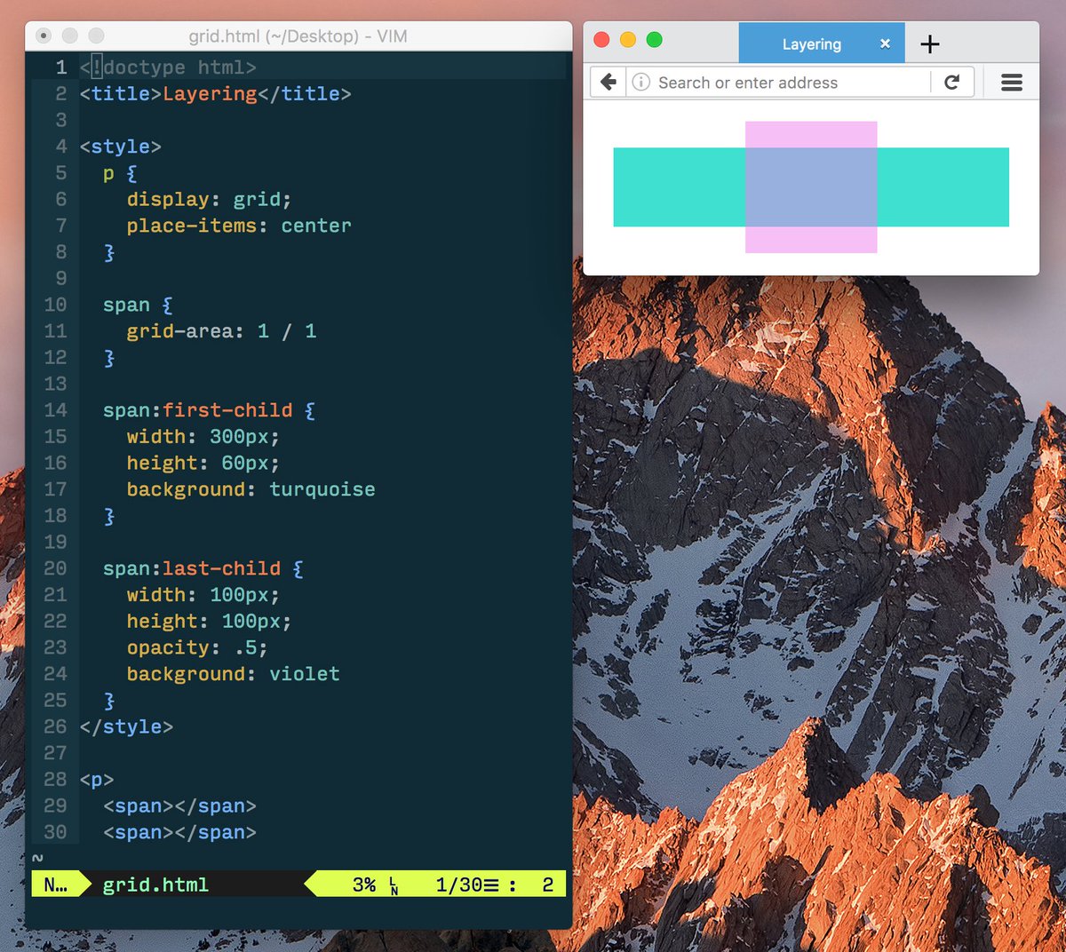 Friendly reminder: CSS Grid is often a cleaner, more robust way to stack elements than relying on absolute positioning.