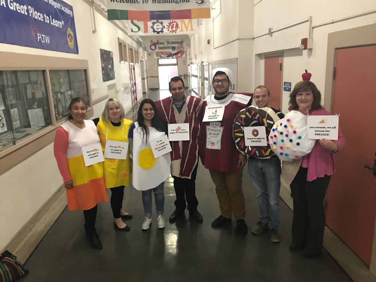 PUSD College &amp; Career Team celebrating Halloween inspiring students to apply to college! <a href="/PasadenaUnified/">Pasadena Unified School District</a>