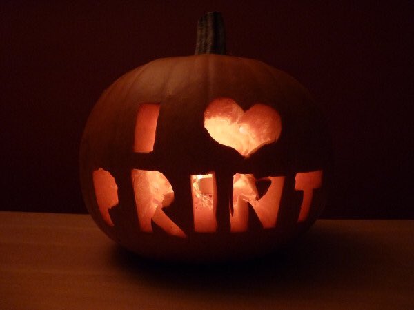 printweek's tweet photo. It wouldn't be Halloween without an outing for our array of print pumpkins, so here you go. https://t.co/2OgOww0eEE