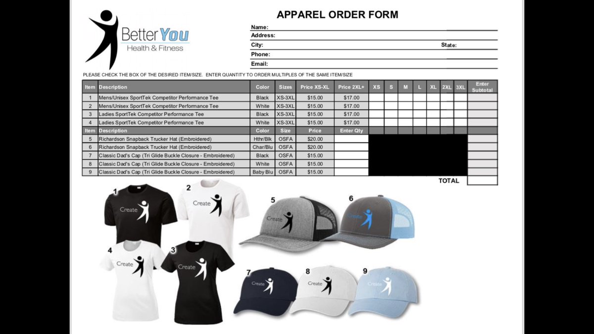 BetterYouHF's tweet photo. Get your “Create a BetterYou” gear now! Orders need to be in by Monday! #BetterYouHF https://t.co/GbzkmBXNcR
