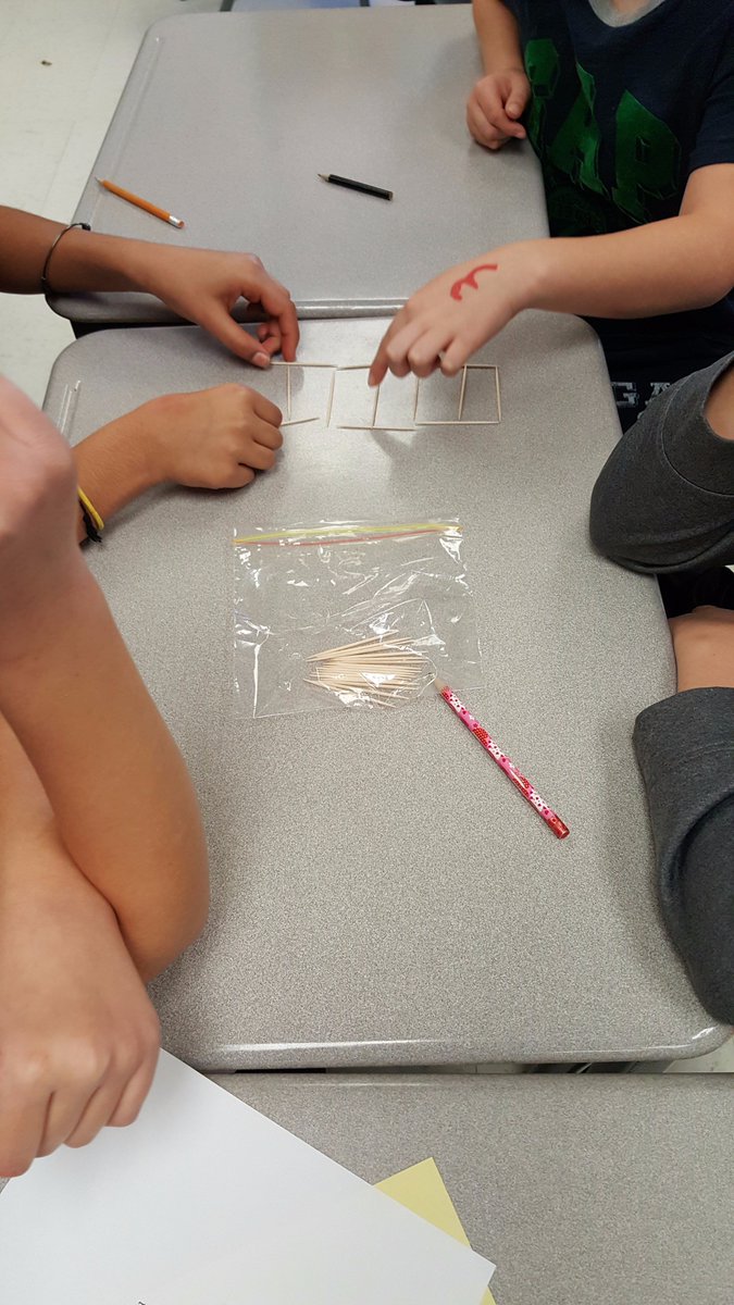johnston_TJS's tweet photo. Having fun solving math problems #toothpicktuesday @HDSBMath https://t.co/8Xedvp4ZUV