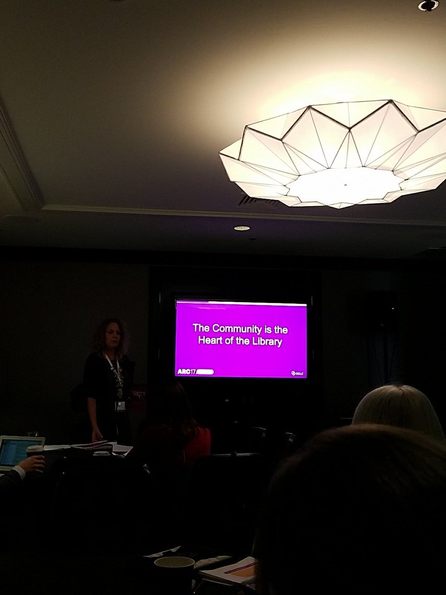 vsteel's tweet photo. Libraries are about people!  #oclcarc17 https://t.co/FgmSs2cJI5