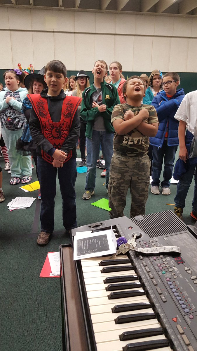 Alma_AISMusic's tweet photo. Honor Choir practice this morning! Singing from their 💟s, God Bless the U.S.A.🇺🇸🎶 #makesmy💙smile. @alma_ais https://t.co/JbV3TF3Tw1