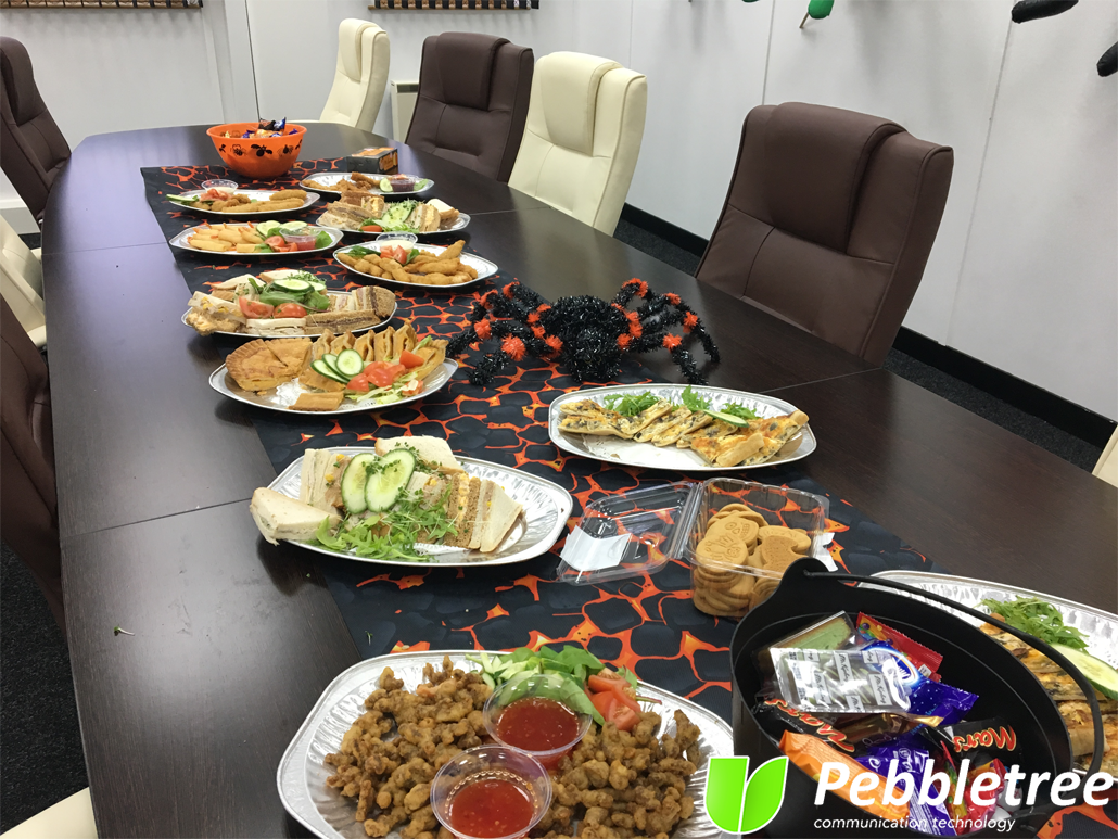 PebbletreeLtd's tweet photo. No tricks here today but here's some 'before' photos from the lovely Halloween buffet this afternoon which went down a treat among staff! https://t.co/akOqesFCe9