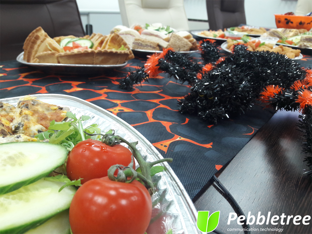 PebbletreeLtd's tweet photo. No tricks here today but here's some 'before' photos from the lovely Halloween buffet this afternoon which went down a treat among staff! https://t.co/akOqesFCe9