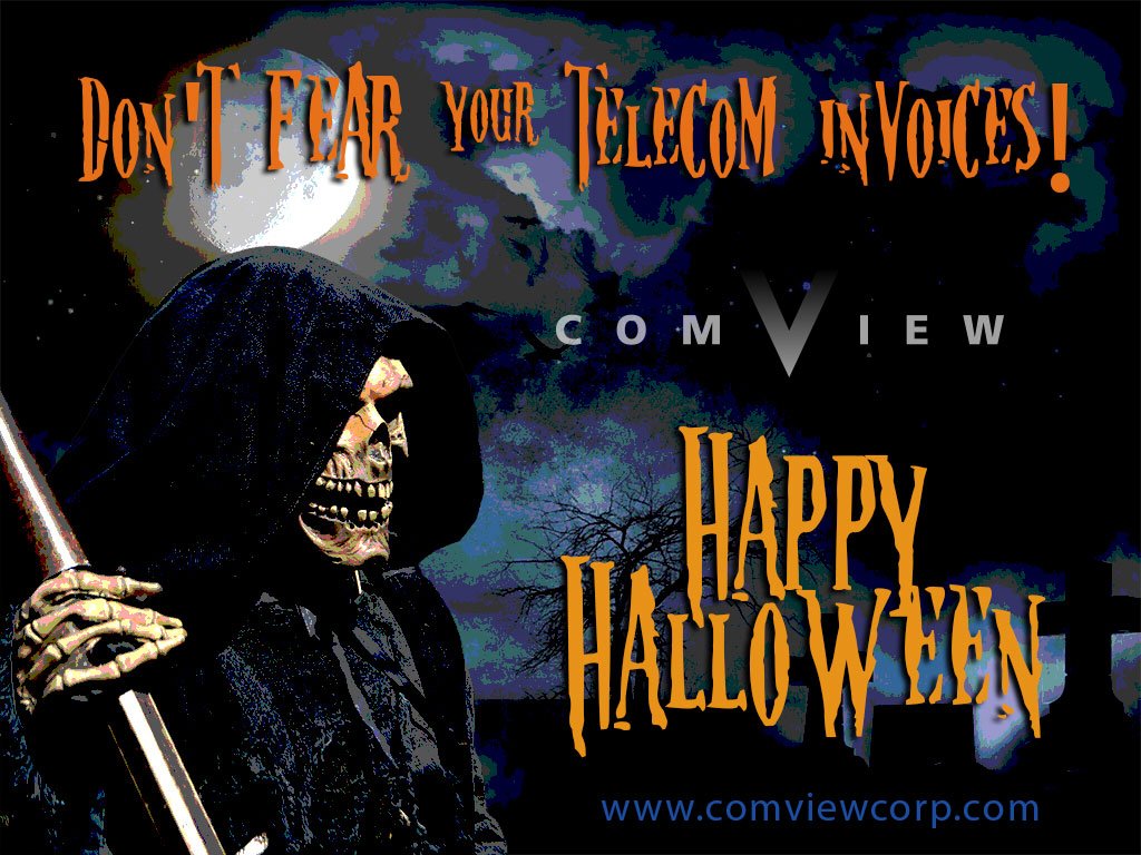 Comviewcorp's tweet photo. Don't Fear Your Telecom Invoices! We'll protect you! Happy Halloween from Comview https://t.co/ddHDe7BCwb #telecom #Mobility #Halloween2017 https://t.co/5zGW0nyitj