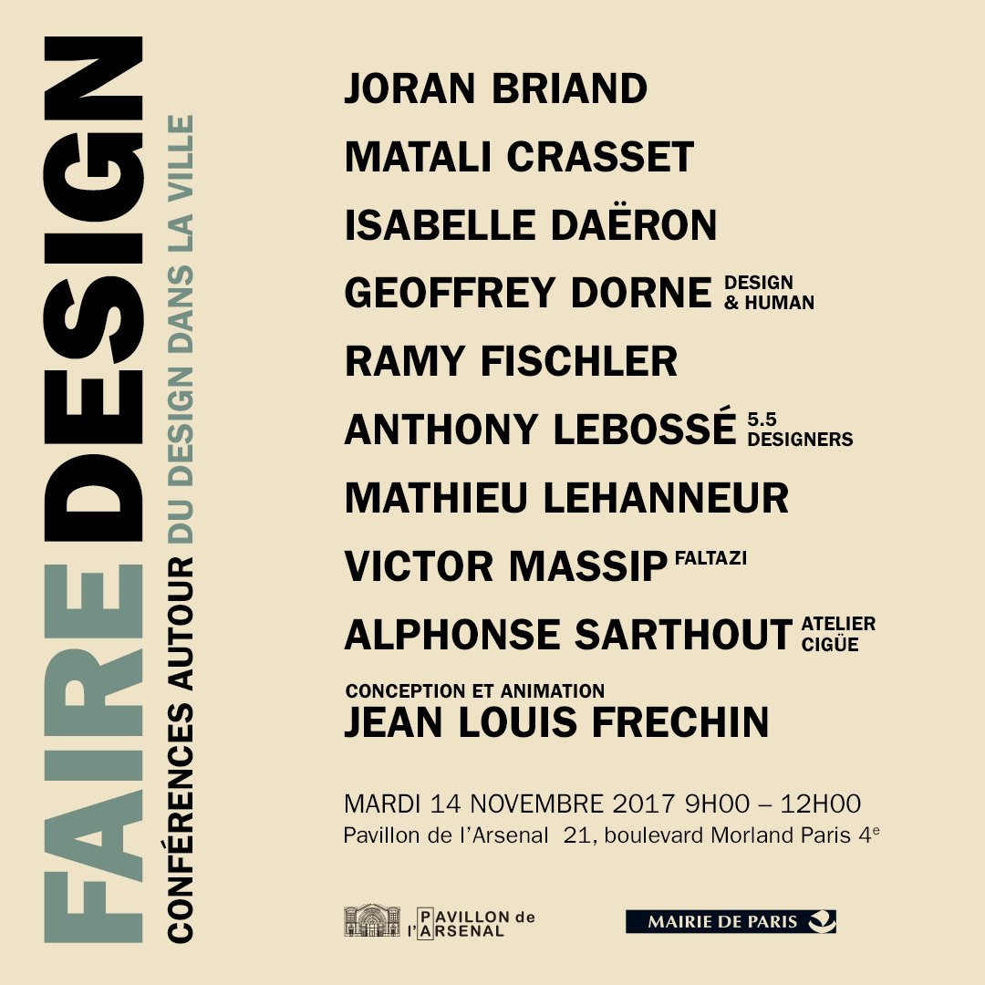 PavillonArsenal's tweet photo. [Save the date] Mardi 14 novembre de 9h à 12h00 @PavillonArsenal conférences FAIRE DESIGN animées par @nodesign 👉 https://t.co/4lNycK4DHi https://t.co/IndkGRxp0i