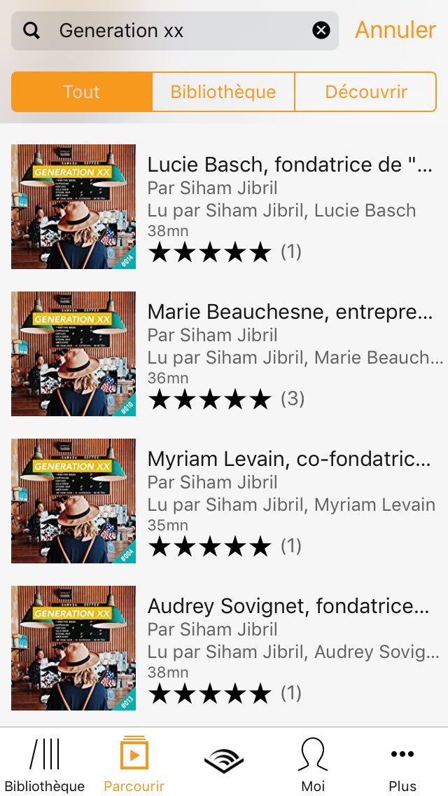 Depuis cet été #generationxx est dispo sur l'application <a href="/AudibleFr/">Audible.fr</a> : parfait si vous voulez écouter des podcasts ET des livres audio ✌🏼