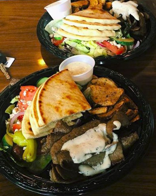GrecianGyro's tweet photo. We always say #OnceAWeekGoGreek, but if you aren't careful our food will start to haunt your tastebuds! Happy Halloween π https://t.co/BDnekQC7sS