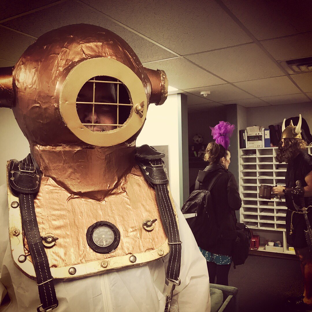 delview's tweet photo. A typical morning in the staff room. #Halloween2017 https://t.co/e3AnRzPTZO