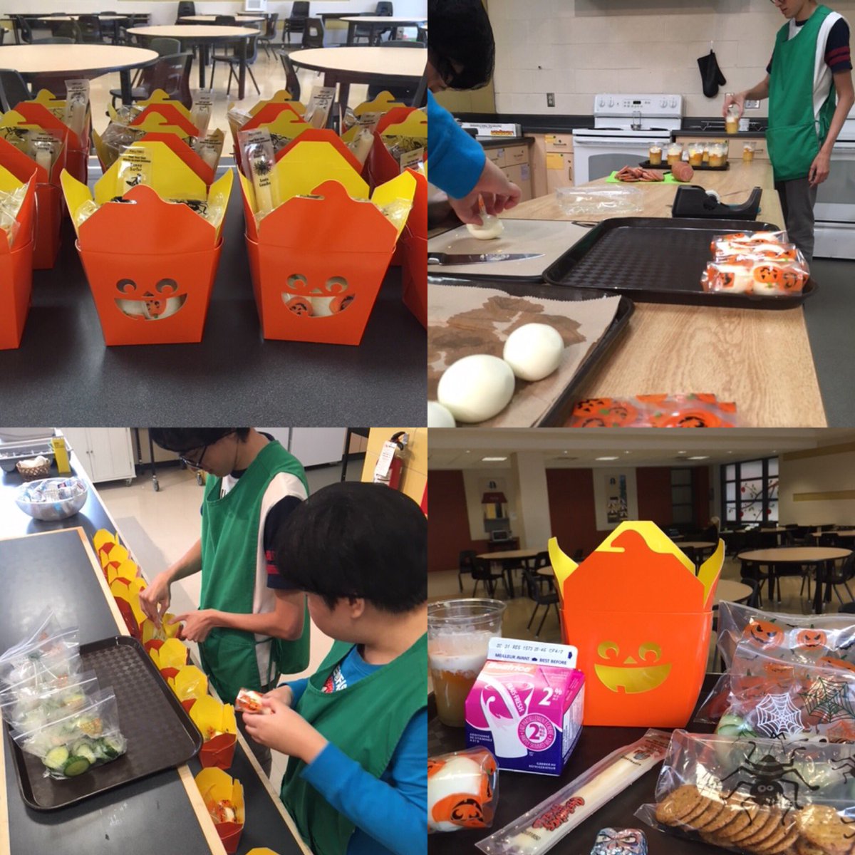 ApplewoodPDSB's tweet photo. A healthy Halloween Bento box made in Apples Cafe today! 👻🎃 https://t.co/3EPOelcXFD