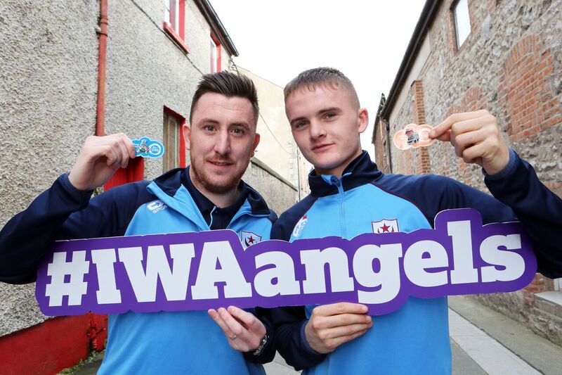 Thanks to <a href="/DroghedaUnited/">Drogheda United F.C.</a> Players Sean Brennan &amp; Thomas Byrne who celebrated the launch of the Angels Campaign with IWA Drogheda!#IWAangels