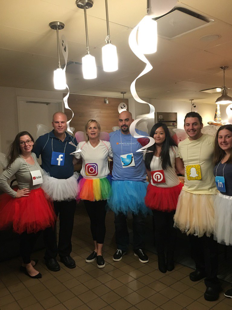 Andaz5th's tweet photo. #HappyHalloween from our social butterflies! Fun times with @denaroady & our LC Team. #lunchlaughs #inahyattworld https://t.co/KTQGTSXagP