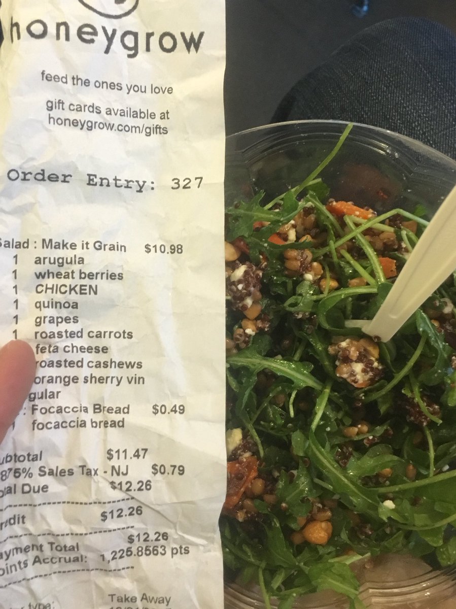 evanmwoods's tweet photo. @honeygrow Hey! Great salad but you forgot my chicken :( https://t.co/mDyKpdXZJG