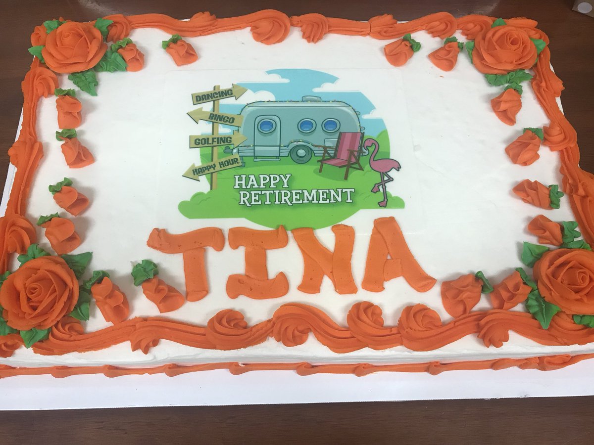 DWeadd's tweet photo. Happy retirement to Tina. We will miss youuuuu. https://t.co/2VR59JJ03M