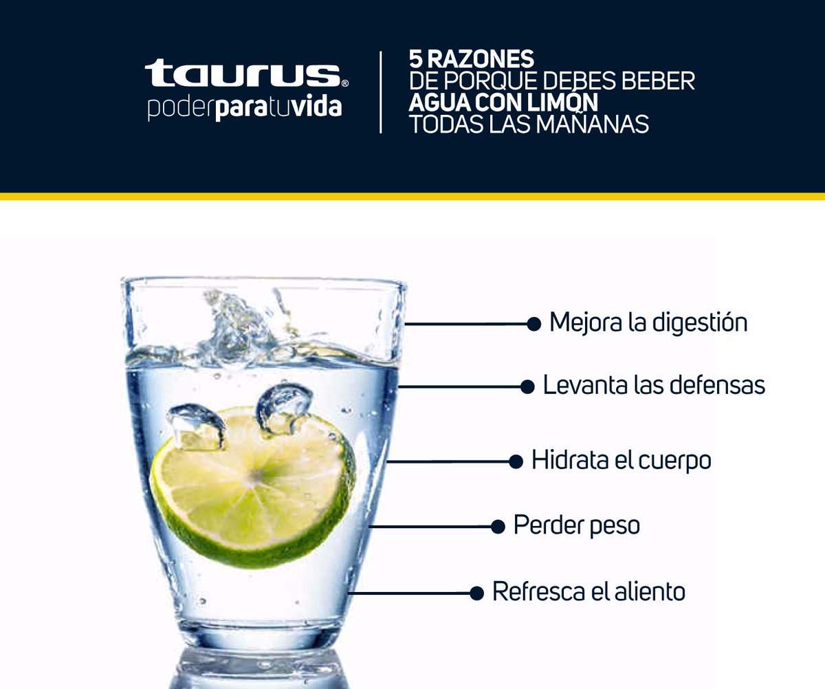 taurus_mexico's tweet photo. ¡Mira todos los beneficios del agua con limón! #Taurus #PoderParaTuVida https://t.co/RONMi6baNM