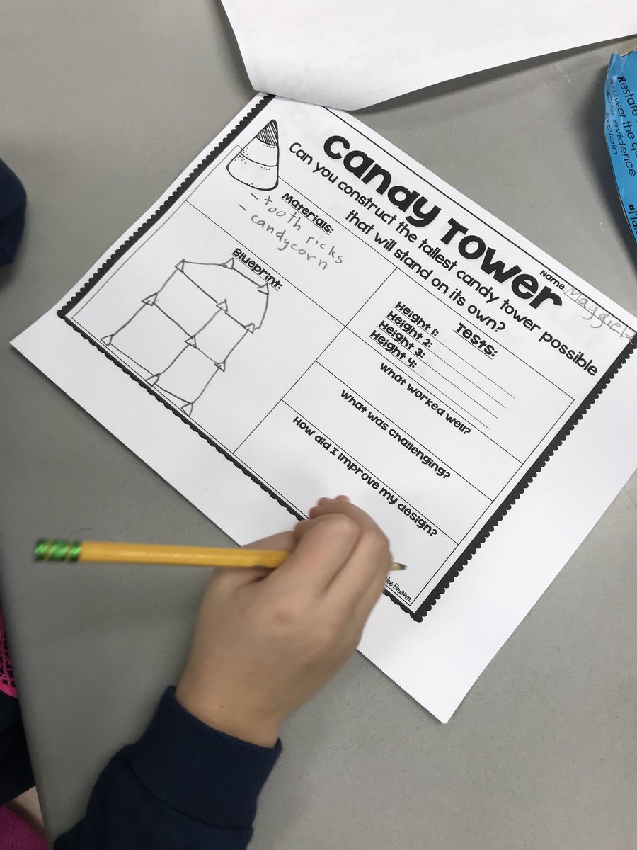 saguarosin2nd's tweet image. First #SpookySTEM challenge candy towers #STEM @PleasantUnionYR