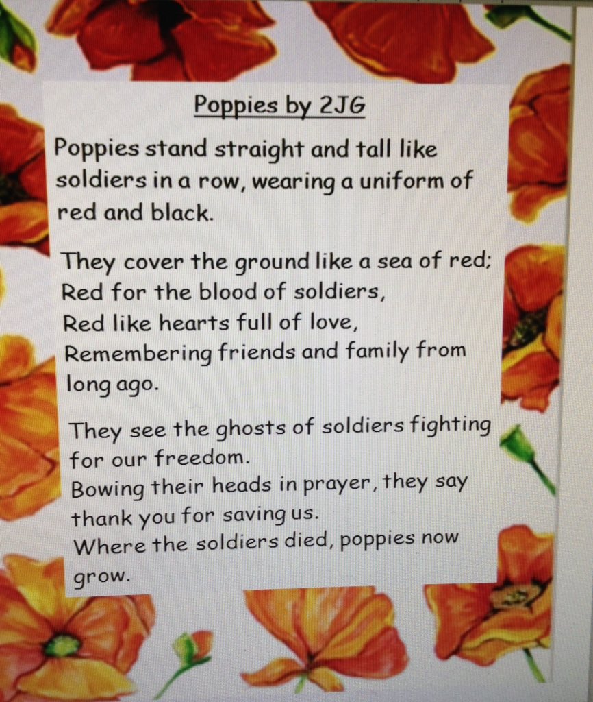 Our poppy poem #PoppyAppeal #LPSvalues