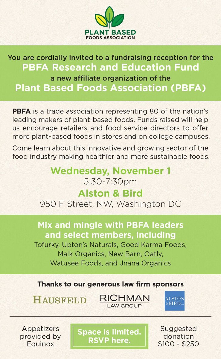 EquinoxDC's tweet photo. Come join us for bites & sips by #ChefToddGray to support #plantbased food on college campuses with @GrowPlantBased: https://t.co/VJKC5DJzC1 https://t.co/Yzh306cBcp