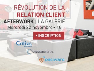 RDV de la #RelationClient le 22 novembre à la Galerie avce <a href="/critizr/">critizr</a> et <a href="/CheetahDig_FR/">Cheetah Digital FR</a> !  
>>>buff.ly/2xDjqQJ
