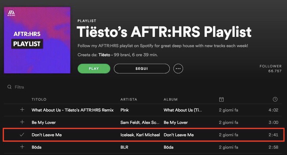 weareiceleak's tweet photo. 🙌🏼FIND US IN THE @tiesto'S SPOTIFY PLAYLIST 🙌🏼 https://t.co/RqK40sjGbX