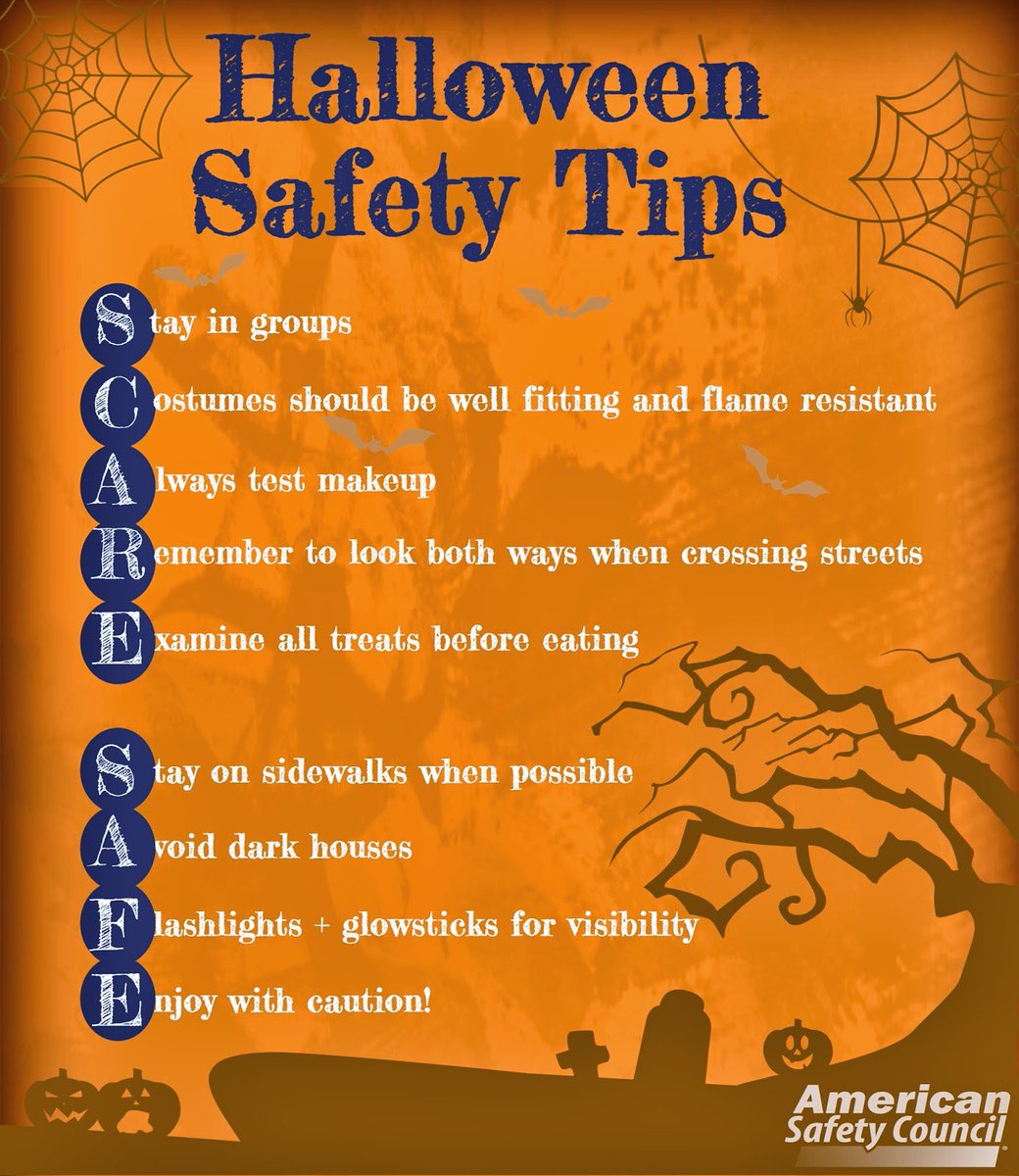 NYSafetyCouncil's tweet photo. Going out tonight? Don't forget to follow these Halloween safety tips https://t.co/gOPXqUg0nW