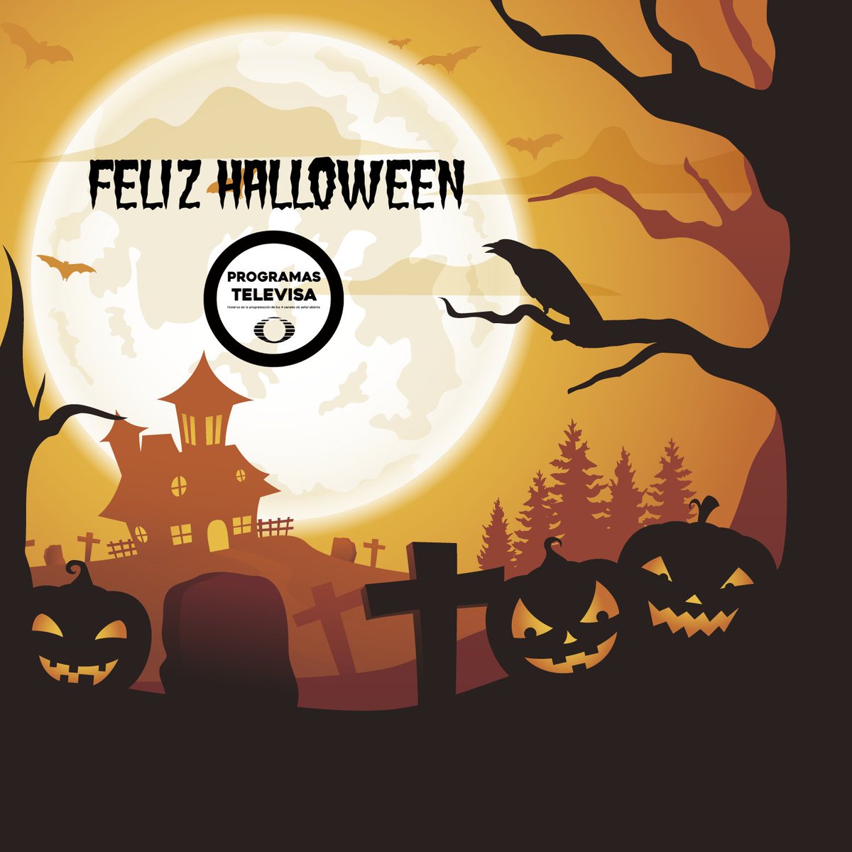 TelevisaTV_MX's tweet photo. En #ProgramasTelevisaMX te deseamos que disfrutes esta noche de terror 🎃 👻¡HAPPY HALLOWEEN! 🇺🇸 ¡FELIZ HALLOWEEN! 🇲🇽 https://t.co/kpzwhp8XjG