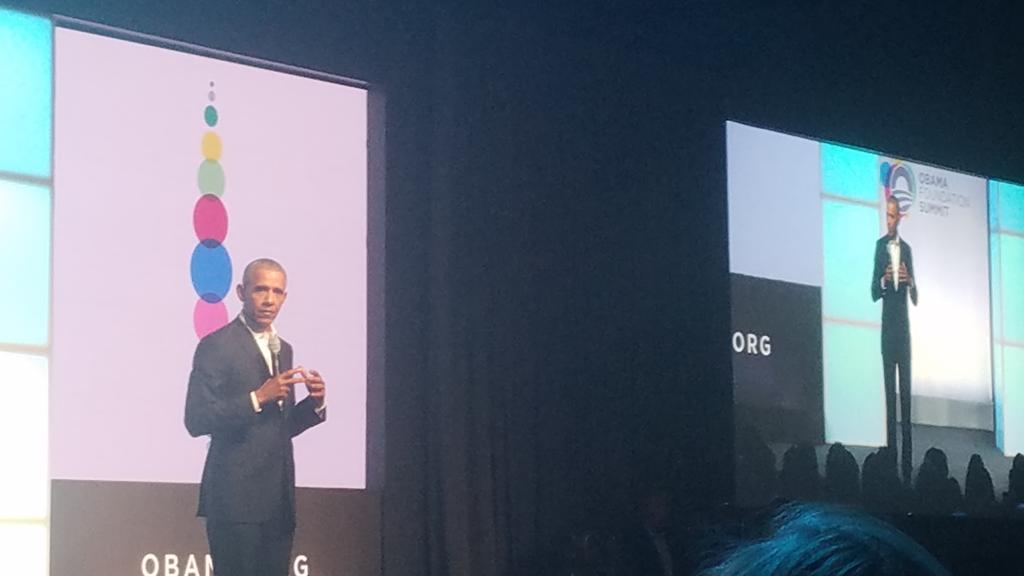 JoeMira's tweet photo. "This is an experiment in us!" #ObamaSummit @BarackObama https://t.co/L5uEeDO14S