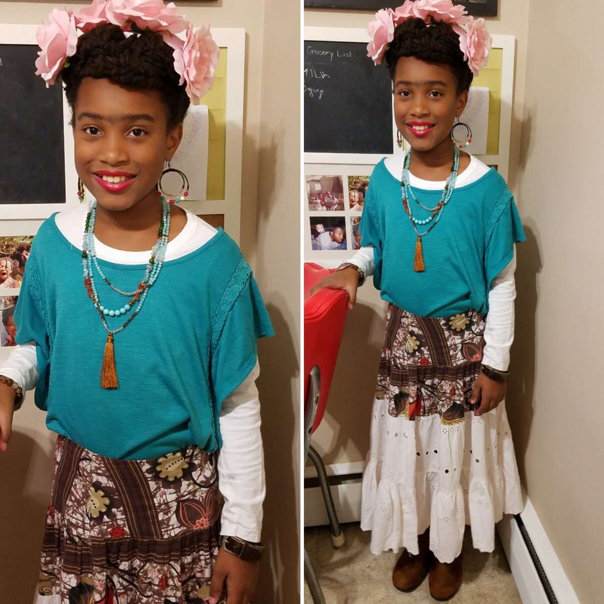 kdordoni's tweet photo. @smrtgrls My Skyler is one of the many @smrtgrls representing this #Halloween as the brilliant Frida Kahlo.💚💚💚 https://t.co/Aq7RLRBKty